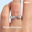 Eternizey™ - Anel Feminino Patas de Gato Eternizadas na Pele