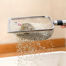 Pá de Areia Peneira Higiênica Coletora em Aço Inox para Gatos