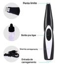 Máquina de Tosa Aparador De Pelos para Patas, Olhos e Orelha